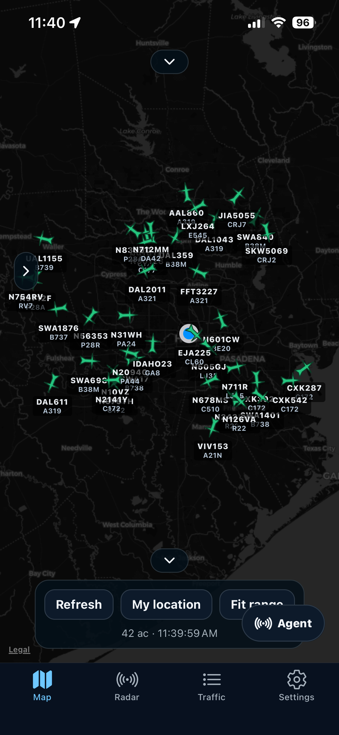Full-screen map